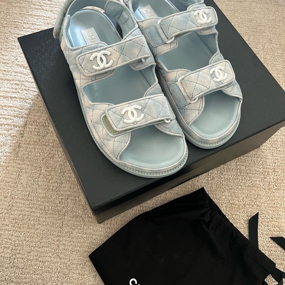 Chanel Ve Velour Dad Sandal size 39 - Picture 8 of 9